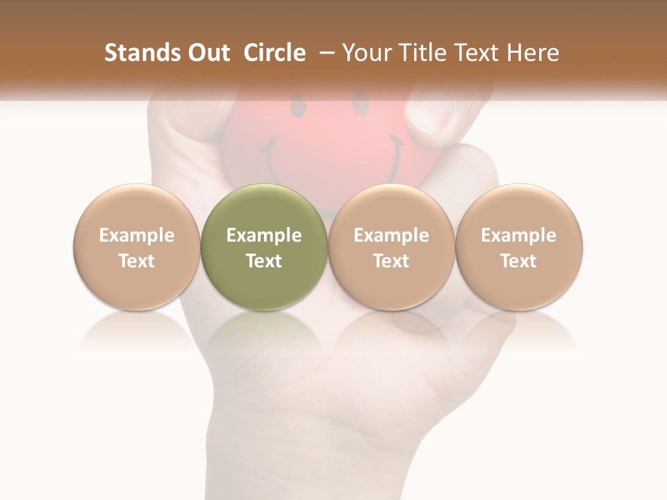 A Person Holding A Red Heart With A Smiley Face On It PowerPoint Template