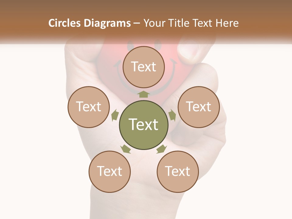 A Person Holding A Red Heart With A Smiley Face On It PowerPoint Template