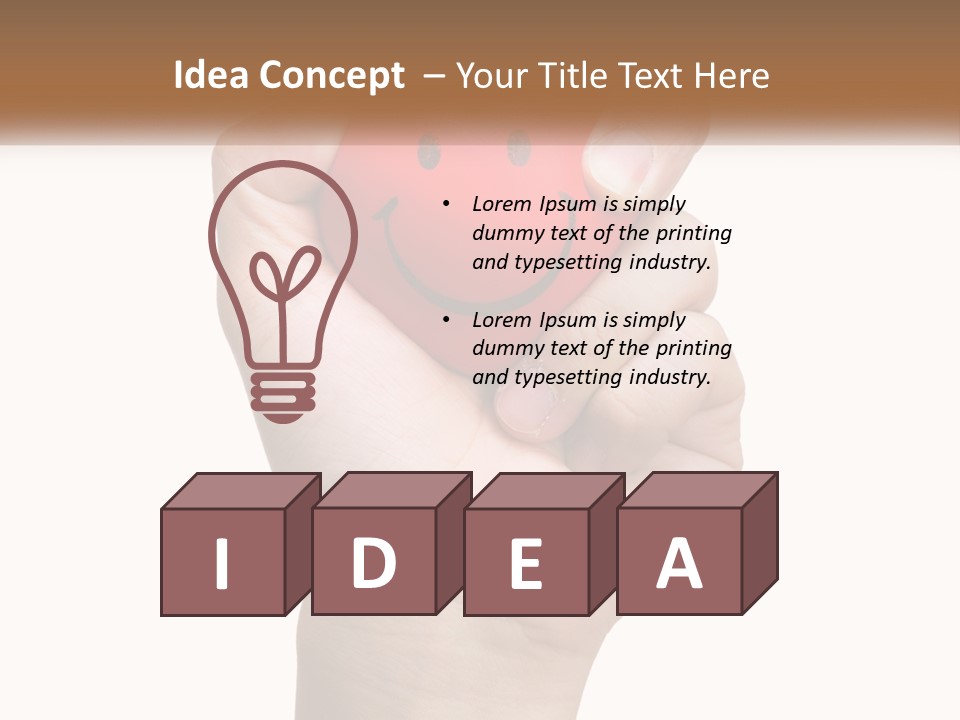 A Person Holding A Red Heart With A Smiley Face On It PowerPoint Template