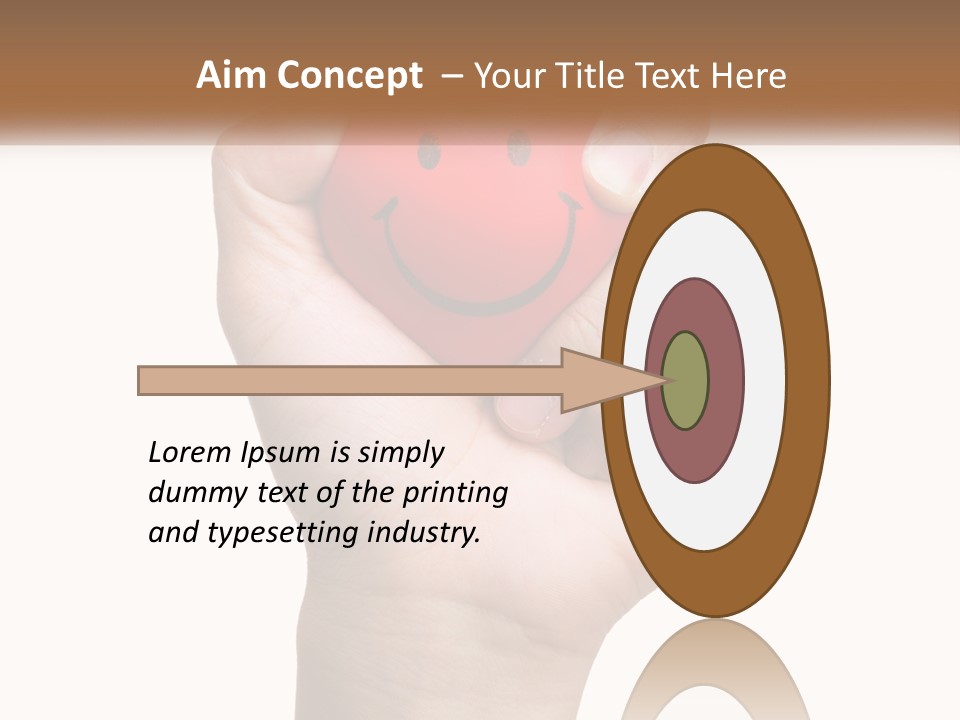 A Person Holding A Red Heart With A Smiley Face On It PowerPoint Template