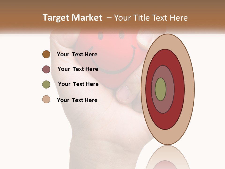 A Person Holding A Red Heart With A Smiley Face On It PowerPoint Template