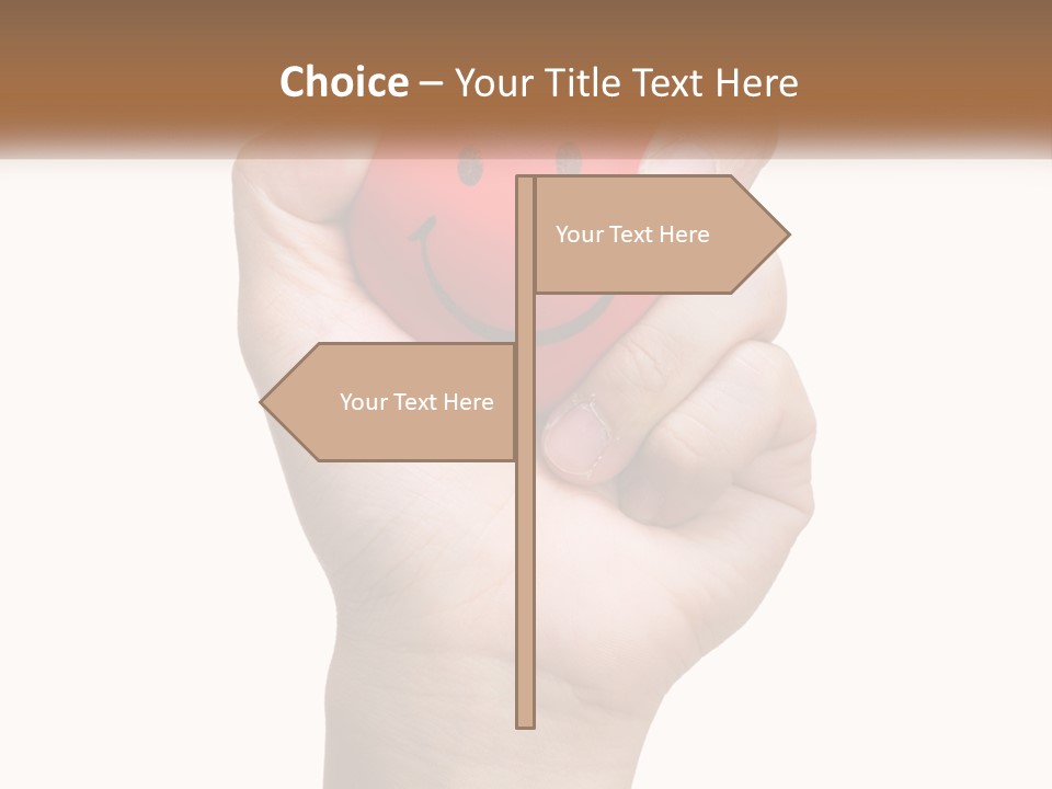 A Person Holding A Red Heart With A Smiley Face On It PowerPoint Template