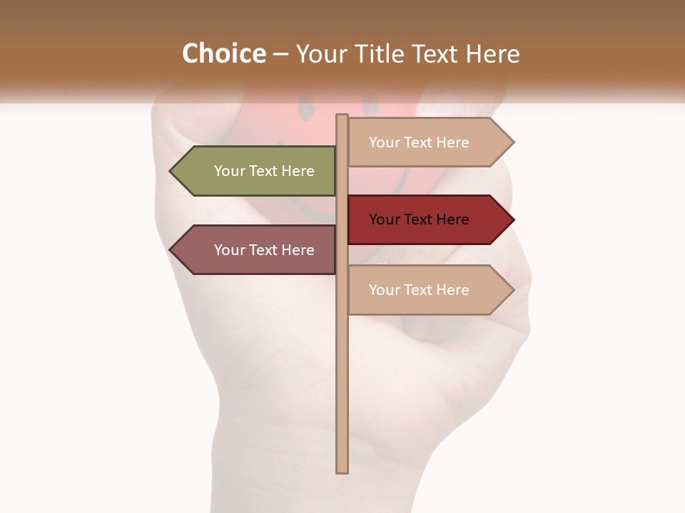 A Person Holding A Red Heart With A Smiley Face On It PowerPoint Template