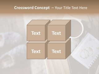 A Cup Of Coffee Sitting On Top Of A Wooden Table PowerPoint Template