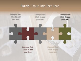 A Cup Of Coffee Sitting On Top Of A Wooden Table PowerPoint Template