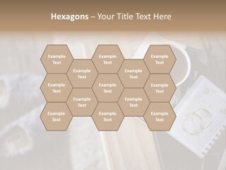 A Cup Of Coffee Sitting On Top Of A Wooden Table PowerPoint Template