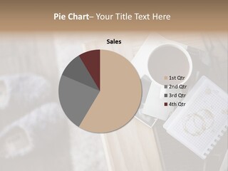 A Cup Of Coffee Sitting On Top Of A Wooden Table PowerPoint Template