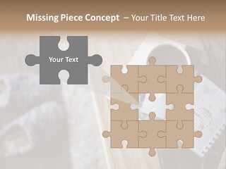 A Cup Of Coffee Sitting On Top Of A Wooden Table PowerPoint Template