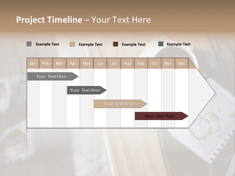 A Cup Of Coffee Sitting On Top Of A Wooden Table PowerPoint Template