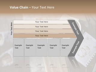 A Cup Of Coffee Sitting On Top Of A Wooden Table PowerPoint Template