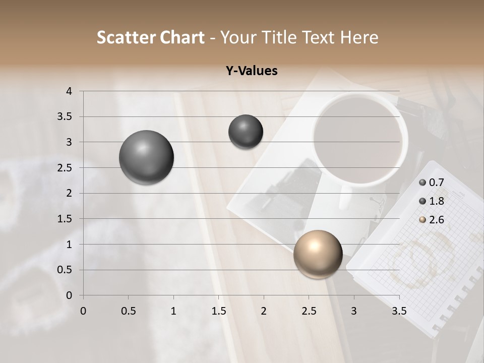 A Cup Of Coffee Sitting On Top Of A Wooden Table PowerPoint Template