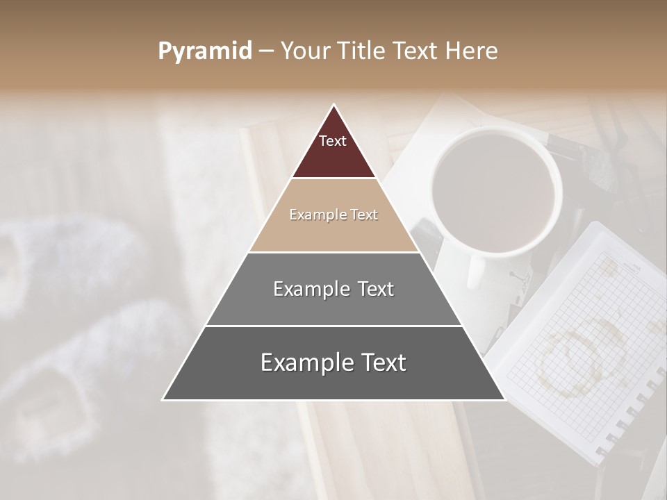 A Cup Of Coffee Sitting On Top Of A Wooden Table PowerPoint Template