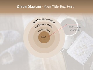 A Cup Of Coffee Sitting On Top Of A Wooden Table PowerPoint Template