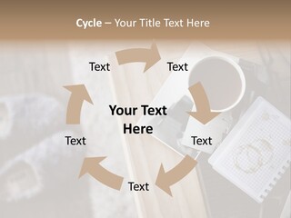 A Cup Of Coffee Sitting On Top Of A Wooden Table PowerPoint Template
