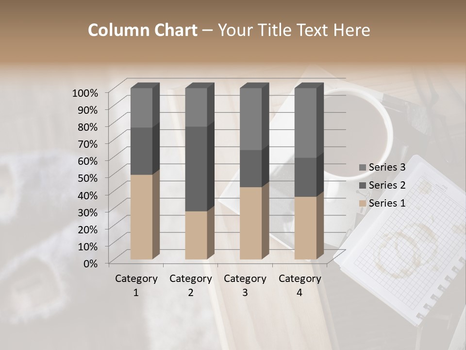 A Cup Of Coffee Sitting On Top Of A Wooden Table PowerPoint Template