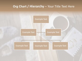 A Cup Of Coffee Sitting On Top Of A Wooden Table PowerPoint Template