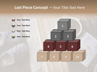 A Cup Of Coffee Sitting On Top Of A Wooden Table PowerPoint Template
