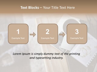 A Cup Of Coffee Sitting On Top Of A Wooden Table PowerPoint Template