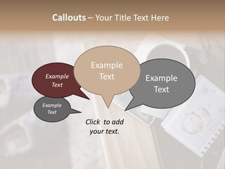A Cup Of Coffee Sitting On Top Of A Wooden Table PowerPoint Template