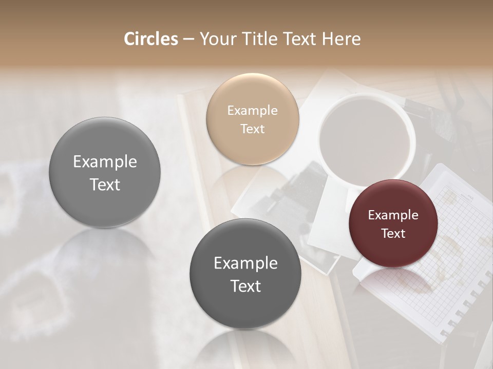 A Cup Of Coffee Sitting On Top Of A Wooden Table PowerPoint Template