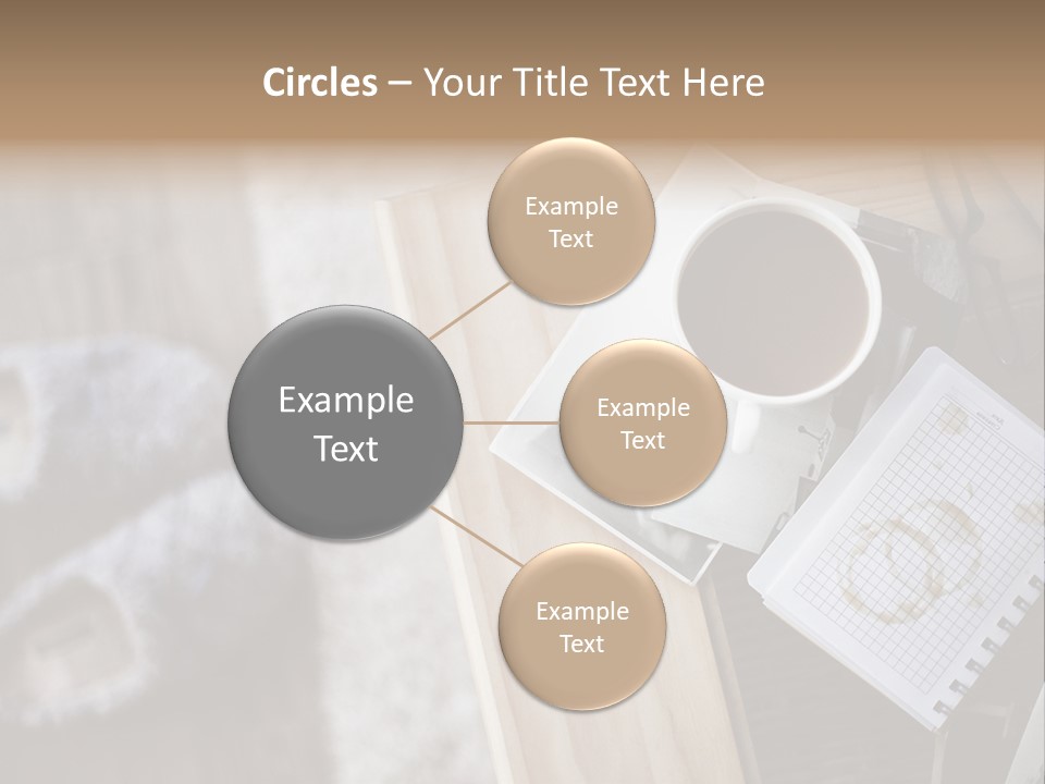 A Cup Of Coffee Sitting On Top Of A Wooden Table PowerPoint Template