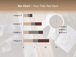 A Cup Of Coffee Sitting On Top Of A Wooden Table PowerPoint Template