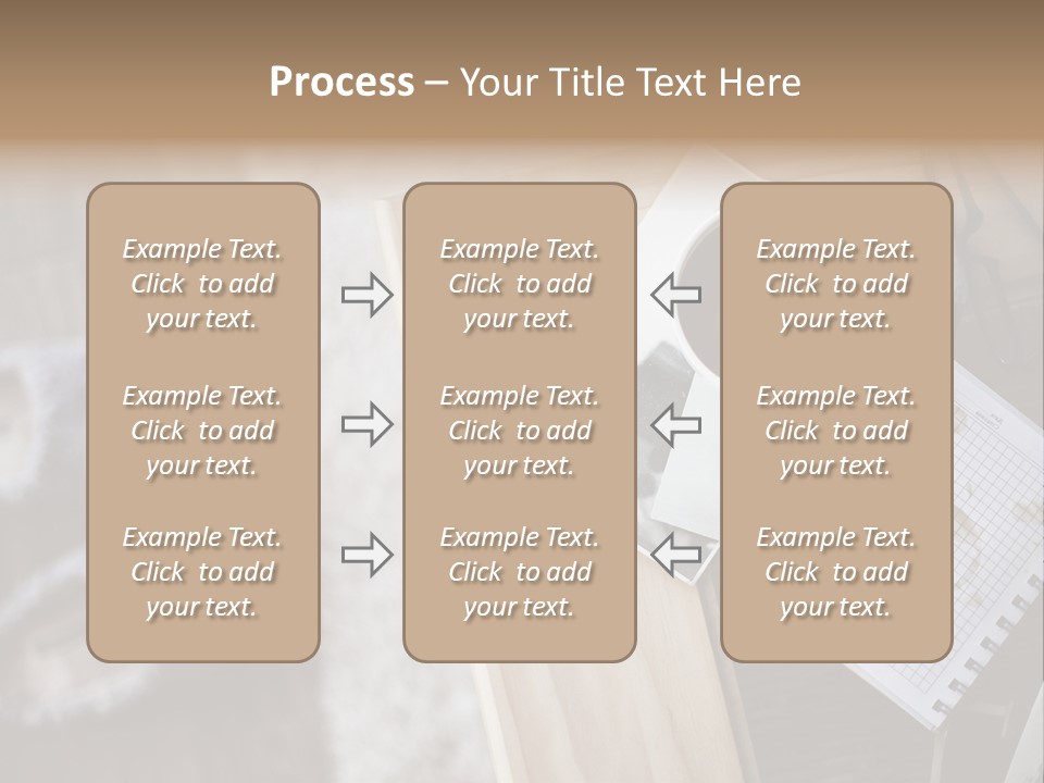 A Cup Of Coffee Sitting On Top Of A Wooden Table PowerPoint Template