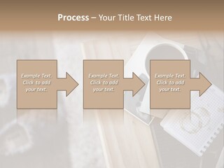 A Cup Of Coffee Sitting On Top Of A Wooden Table PowerPoint Template