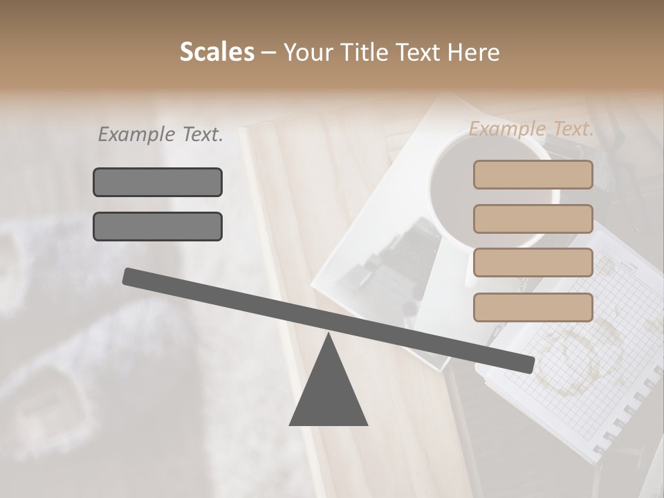 A Cup Of Coffee Sitting On Top Of A Wooden Table PowerPoint Template
