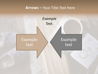 A Cup Of Coffee Sitting On Top Of A Wooden Table PowerPoint Template