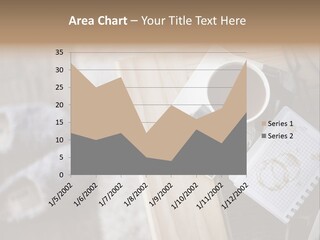 A Cup Of Coffee Sitting On Top Of A Wooden Table PowerPoint Template