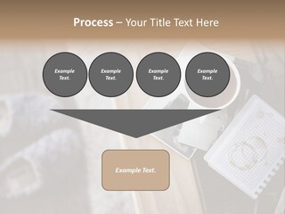 A Cup Of Coffee Sitting On Top Of A Wooden Table PowerPoint Template