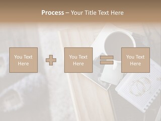 A Cup Of Coffee Sitting On Top Of A Wooden Table PowerPoint Template