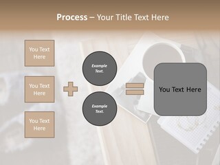 A Cup Of Coffee Sitting On Top Of A Wooden Table PowerPoint Template