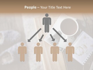 A Cup Of Coffee Sitting On Top Of A Wooden Table PowerPoint Template
