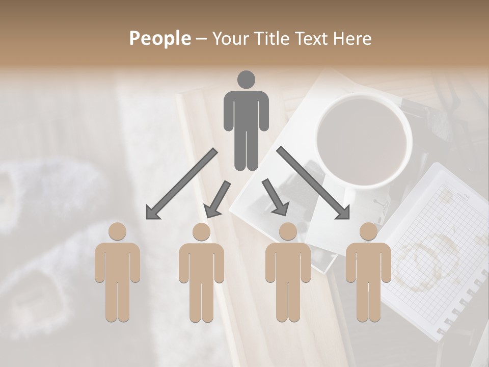 A Cup Of Coffee Sitting On Top Of A Wooden Table PowerPoint Template