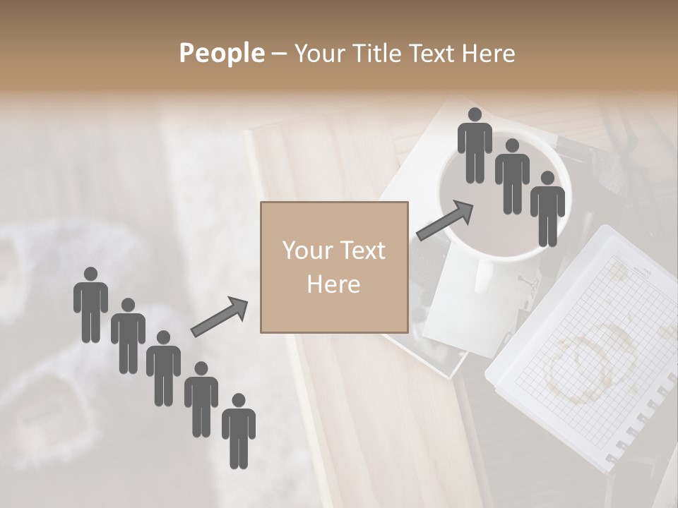 A Cup Of Coffee Sitting On Top Of A Wooden Table PowerPoint Template