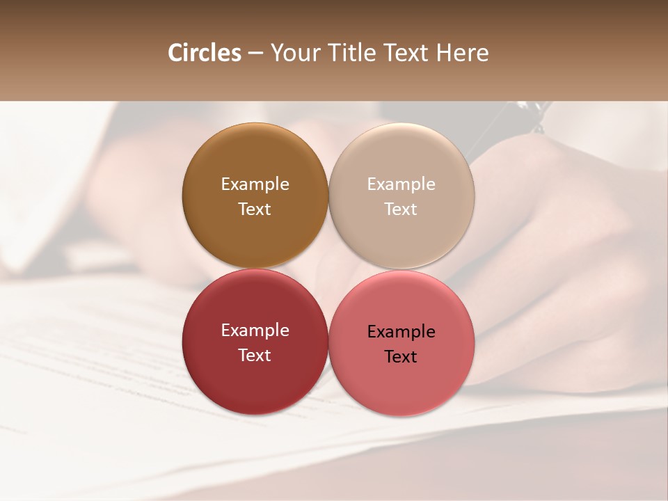 A Person Writing On A Piece Of Paper With A Pen PowerPoint Template