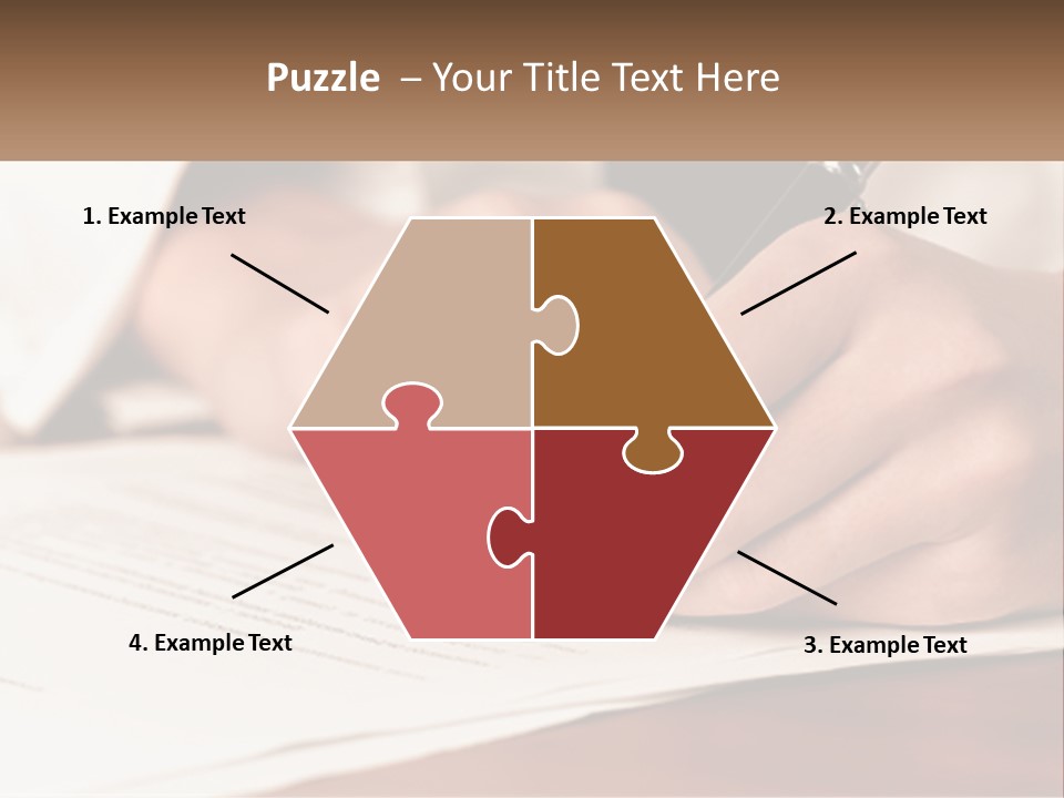 A Person Writing On A Piece Of Paper With A Pen PowerPoint Template