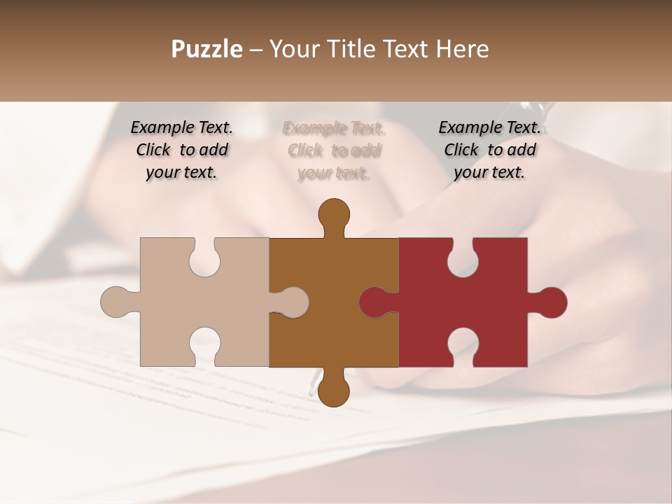 A Person Writing On A Piece Of Paper With A Pen PowerPoint Template