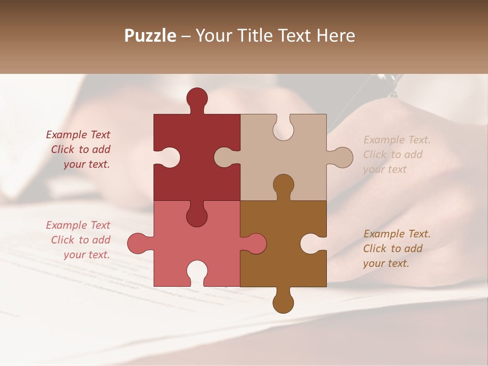 A Person Writing On A Piece Of Paper With A Pen PowerPoint Template