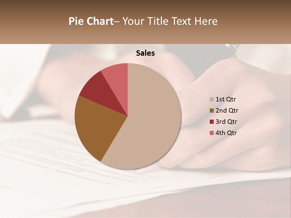 A Person Writing On A Piece Of Paper With A Pen PowerPoint Template