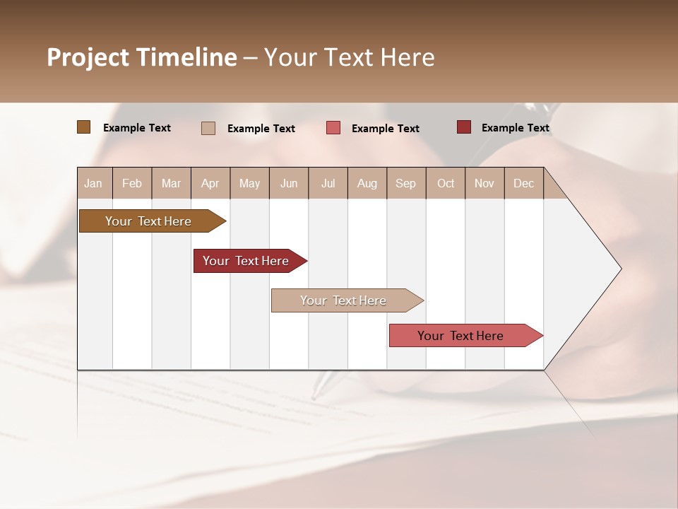 A Person Writing On A Piece Of Paper With A Pen PowerPoint Template
