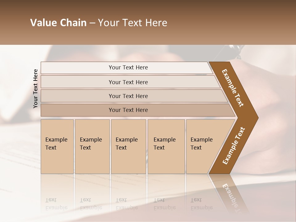 A Person Writing On A Piece Of Paper With A Pen PowerPoint Template