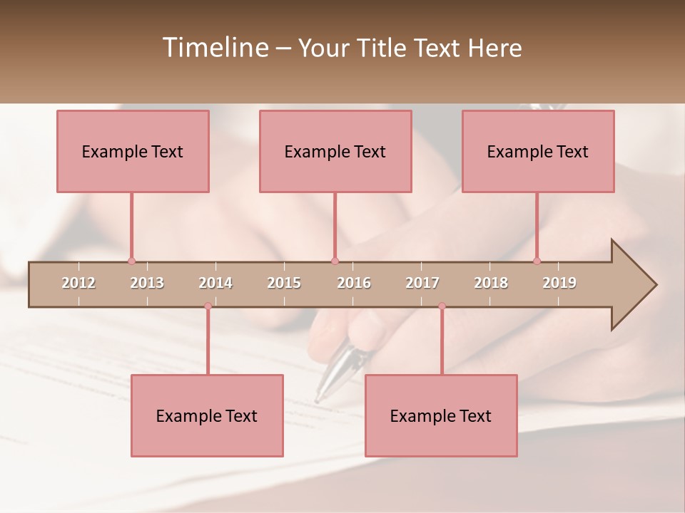 A Person Writing On A Piece Of Paper With A Pen PowerPoint Template