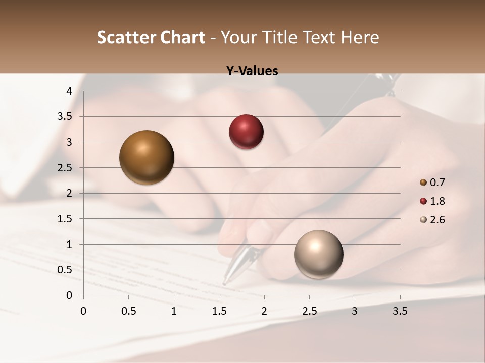A Person Writing On A Piece Of Paper With A Pen PowerPoint Template