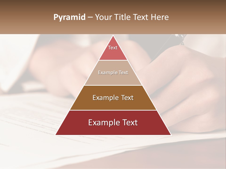 A Person Writing On A Piece Of Paper With A Pen PowerPoint Template