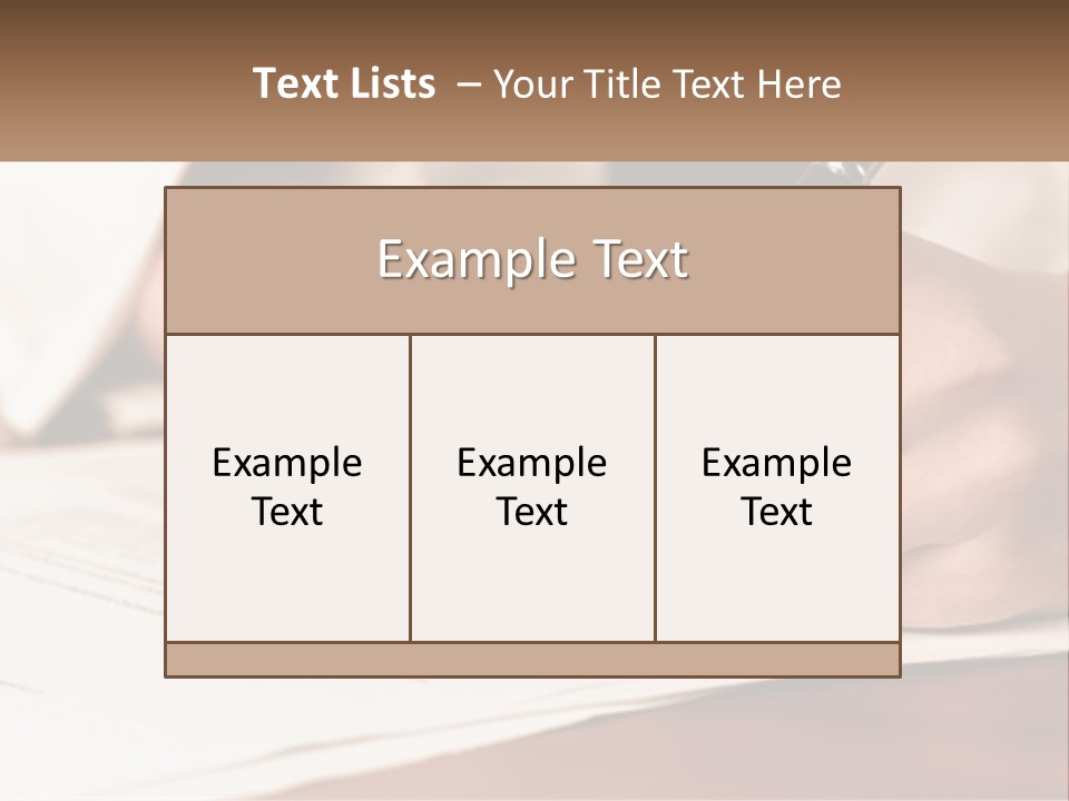 A Person Writing On A Piece Of Paper With A Pen PowerPoint Template
