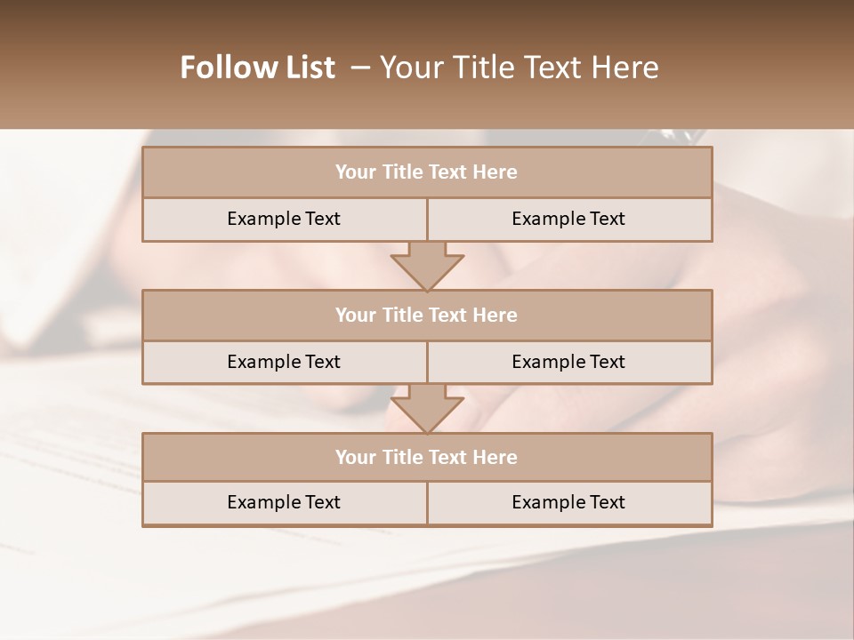 A Person Writing On A Piece Of Paper With A Pen PowerPoint Template