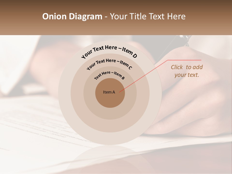 A Person Writing On A Piece Of Paper With A Pen PowerPoint Template